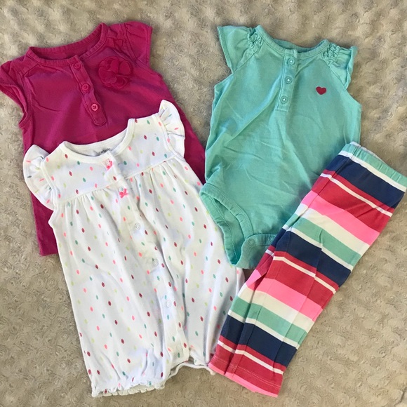 Carter's Other - Carter’s Summer Bundle Romper Tops Pants 12M